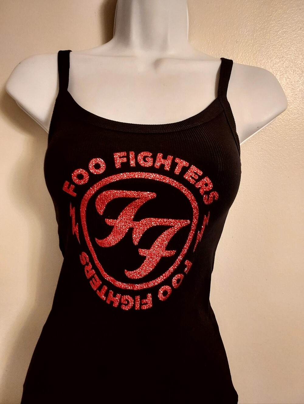 Foo fighters Tank Top Red Glitter foo fighters Crop Top foo fighters shirt
